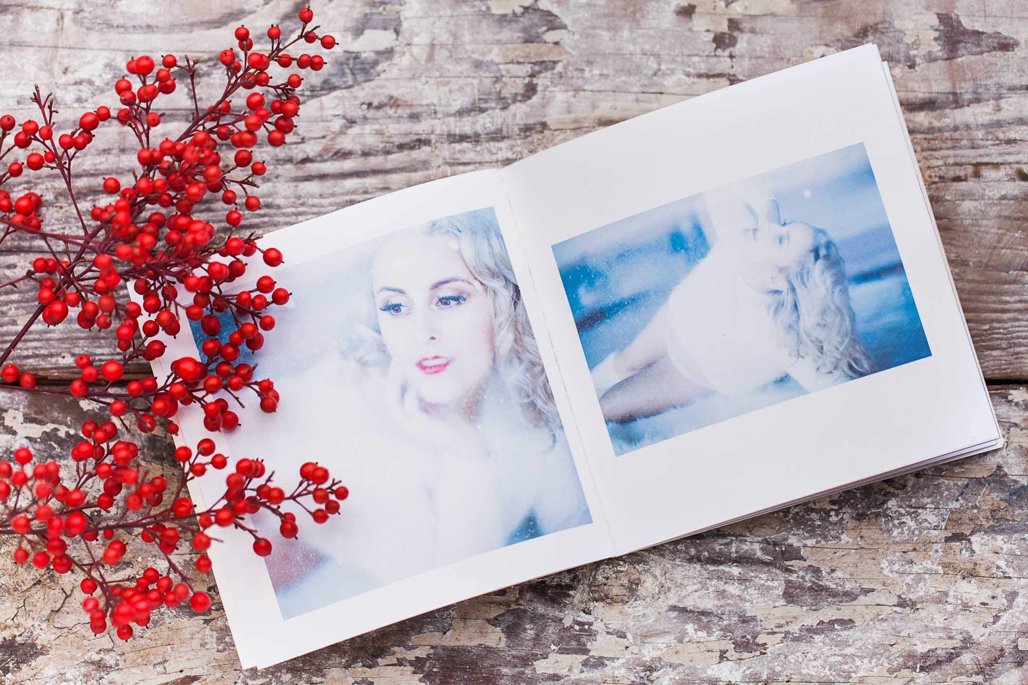Holiday soft cover albums by Dana Kae Photography in Seattle, Washington